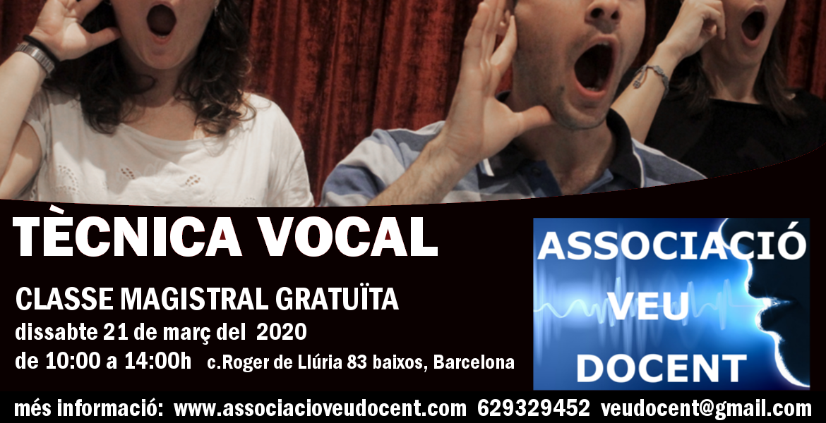 AVD-CLASSE MAGISTRAL DE TÈCNICA VOCAL 1r nivell 21.03.20
