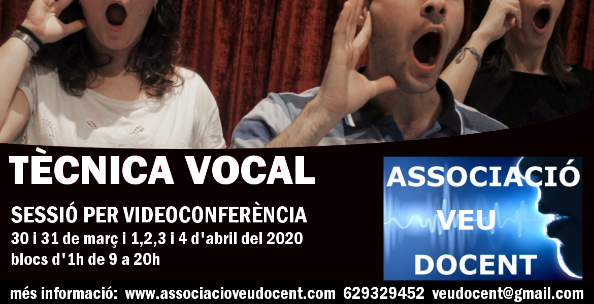 AVD-VIDEOCONFERÈNCIA CLASSE MAGISTRAL DE TÈCNICA VOCAL 1r nivell març i 1a d'abril2020